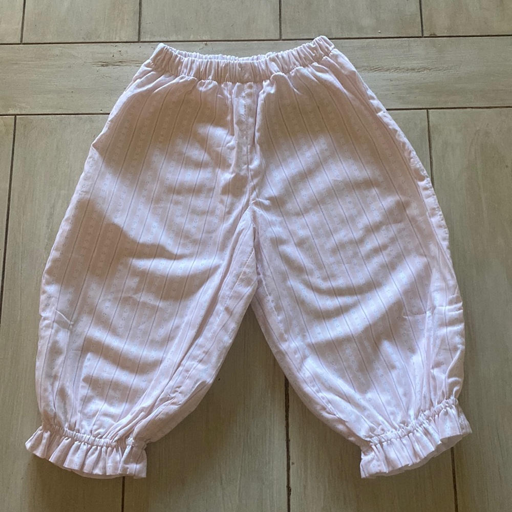 ๐ ALICE KATHLEEN Pink White Stripe Flower Balloon Pants 18 Months ๐ - Picture 1 of 3